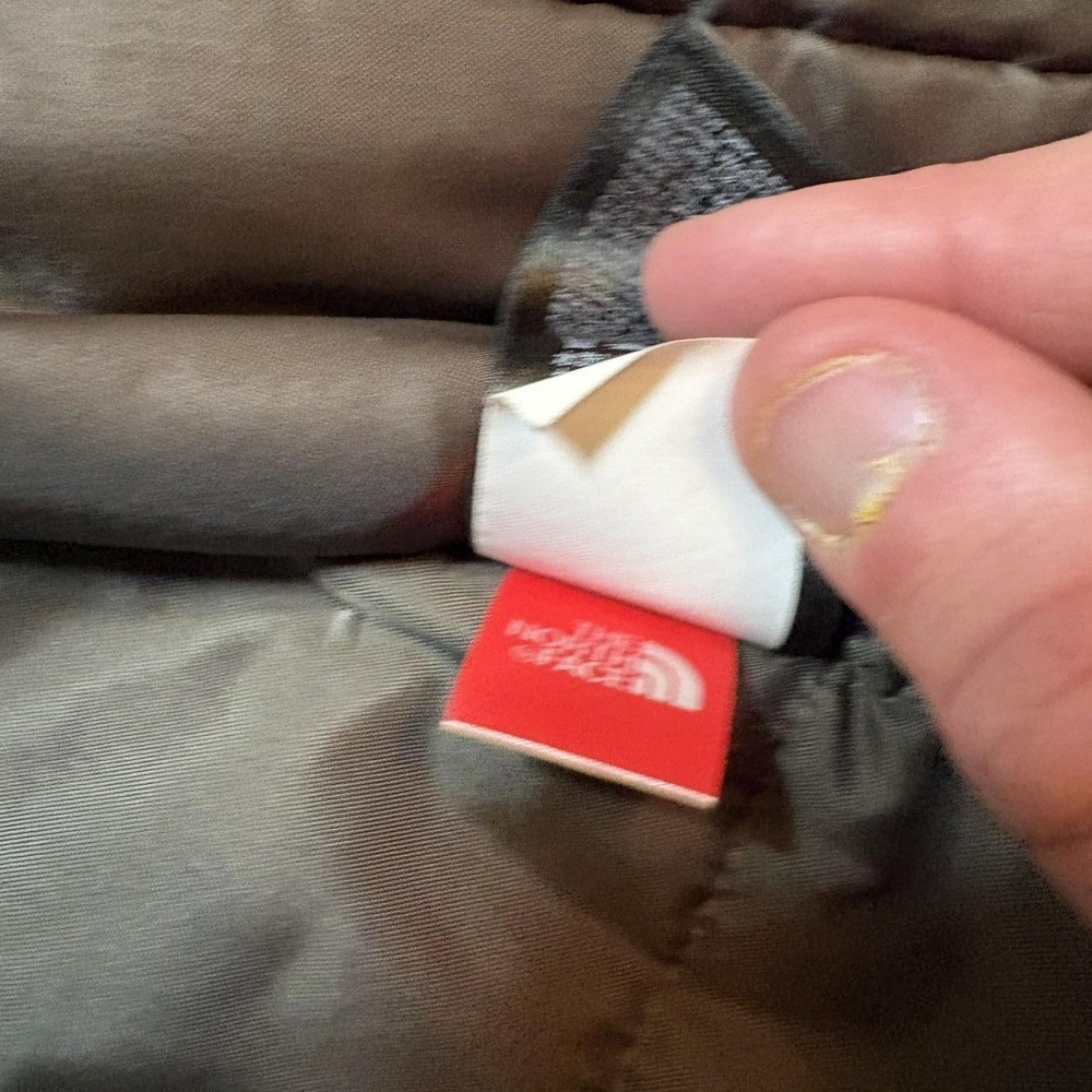 The North Face Puffer Jacket Womens Large Brown Nylon Insulated Full Zip Outdoor - Picture 10 of 11